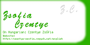 zsofia czentye business card
